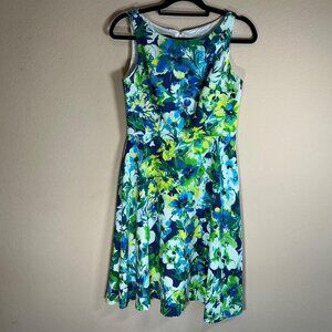 Evan Picone Black Label Women's Sleeveless Dress, Size 2, Multi-colored